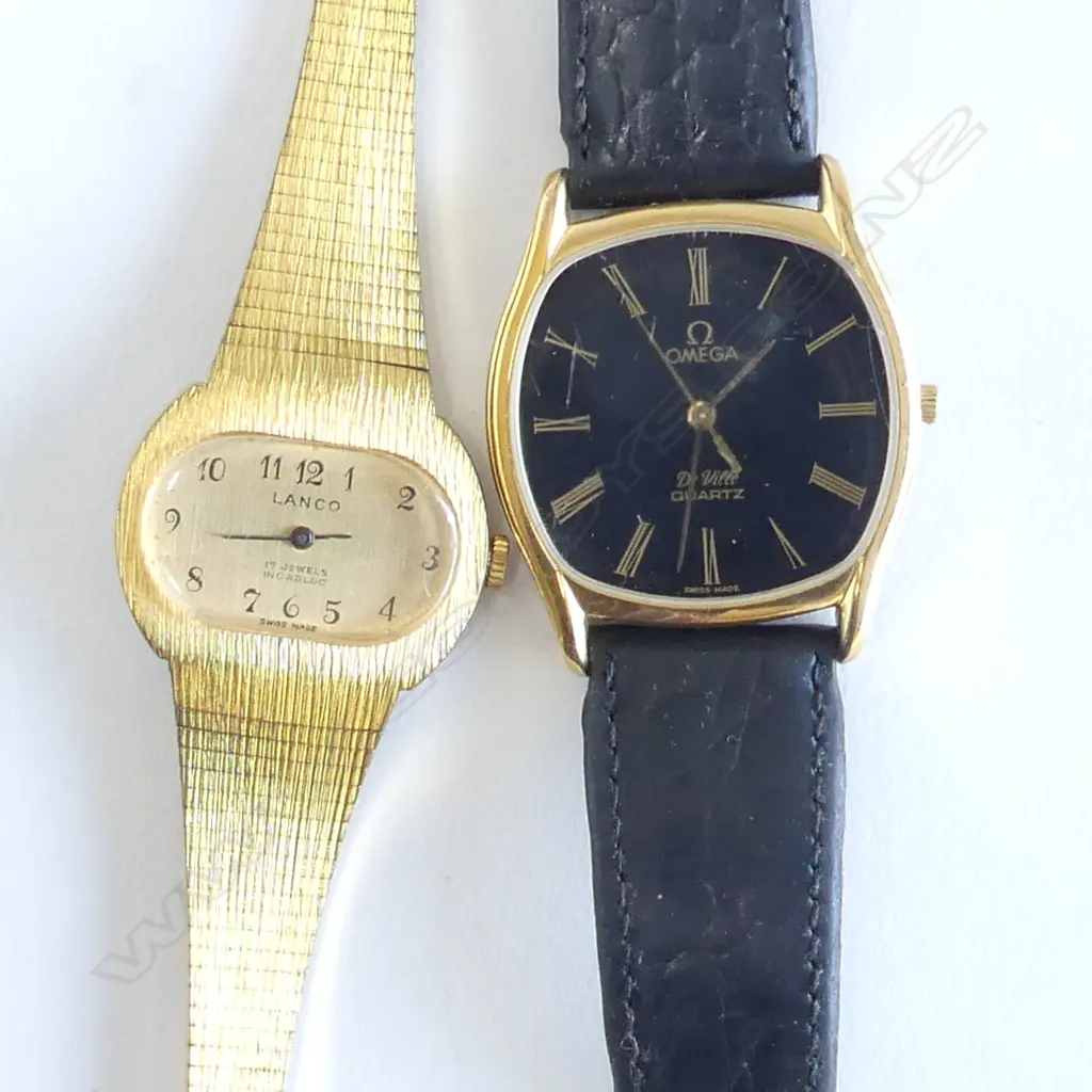 2 GP WRIST WATCHES; OMEGA DE VILLE & LANCO Image 1++