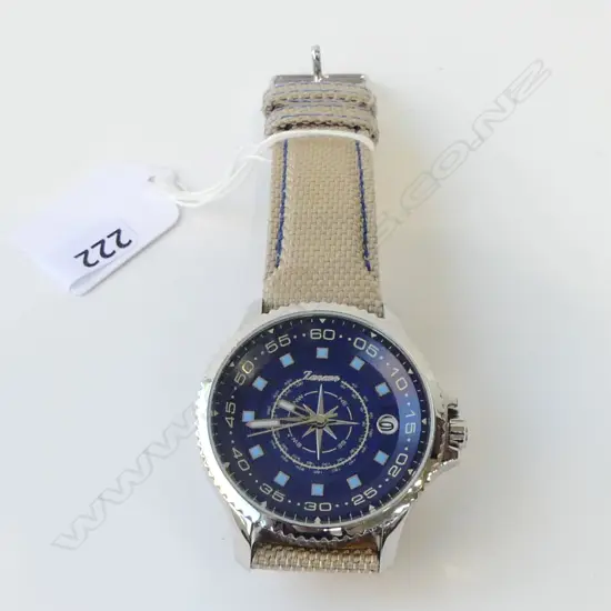 MINT & BOXED ZANCAN GENTS COMPASS WRIST WATCH 