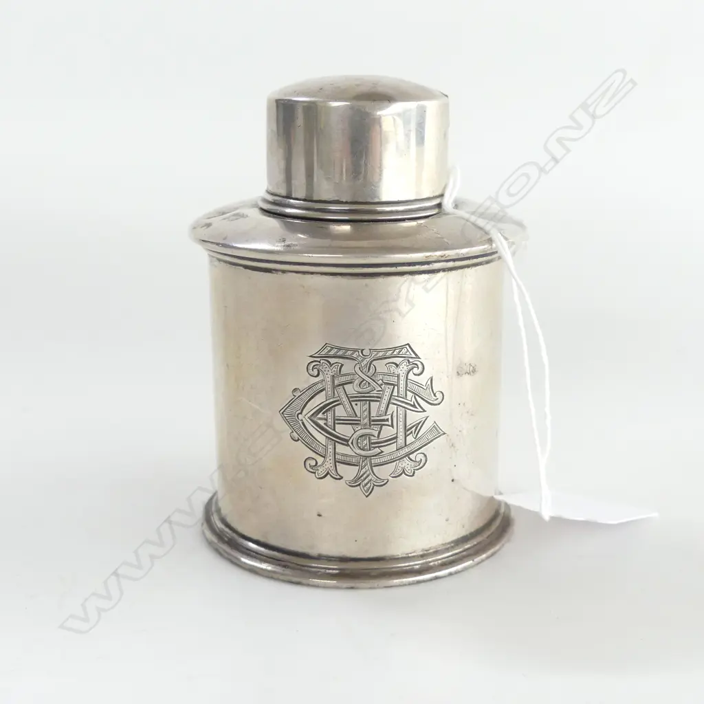 EARLY 20thC SILVER TEA CADDY Birmingham 1912 82gms. Image 1++