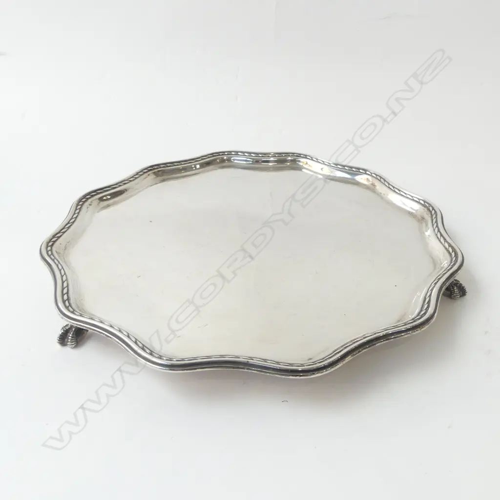 STG SILVER TRAY, SHEFFIELD 1927 285mm dia, 721 gms Image 1++