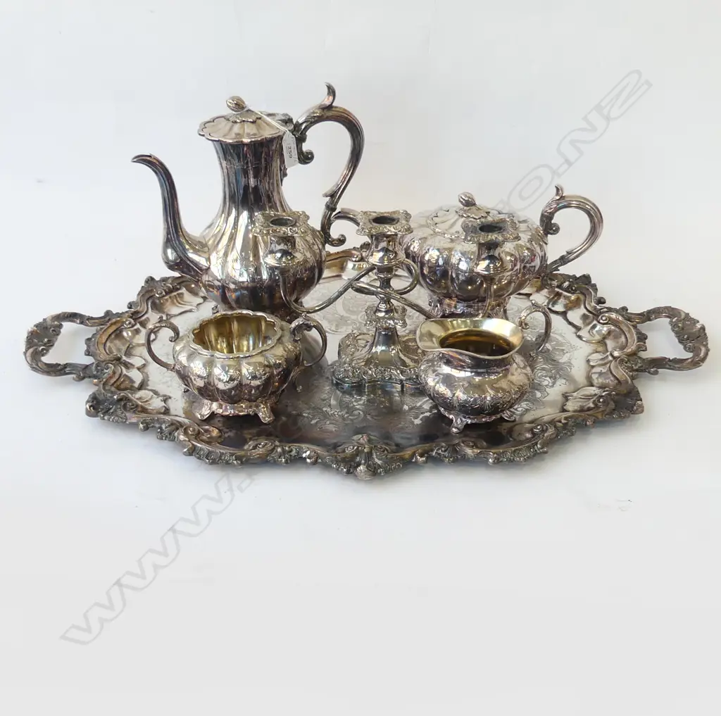 LG EP TRAY 745x510mm + 4 PCE EP COFFEE / TEA SET, CANDELABRA Image 1++