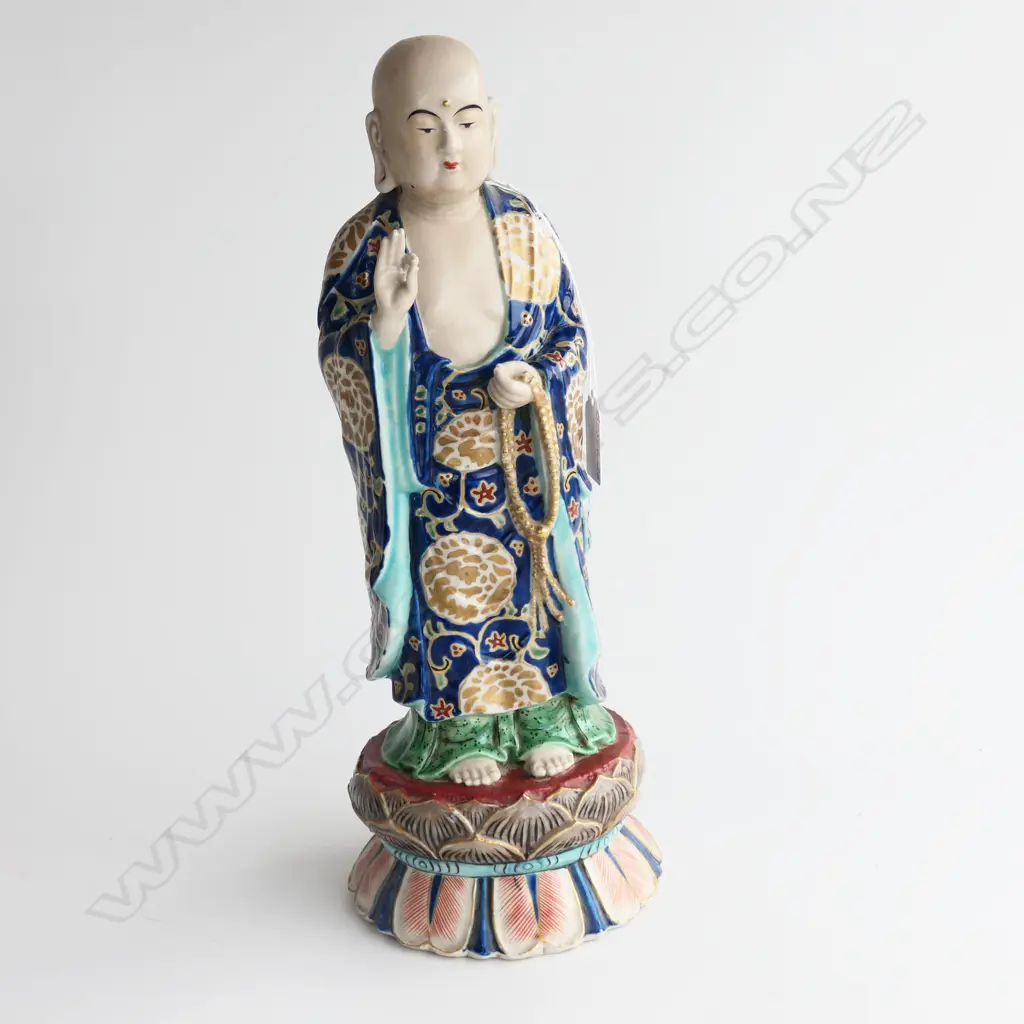 (25351) ORIENTAL PORCELAIN STANDING BUDDHA FIGURE H.260mm Image 1++