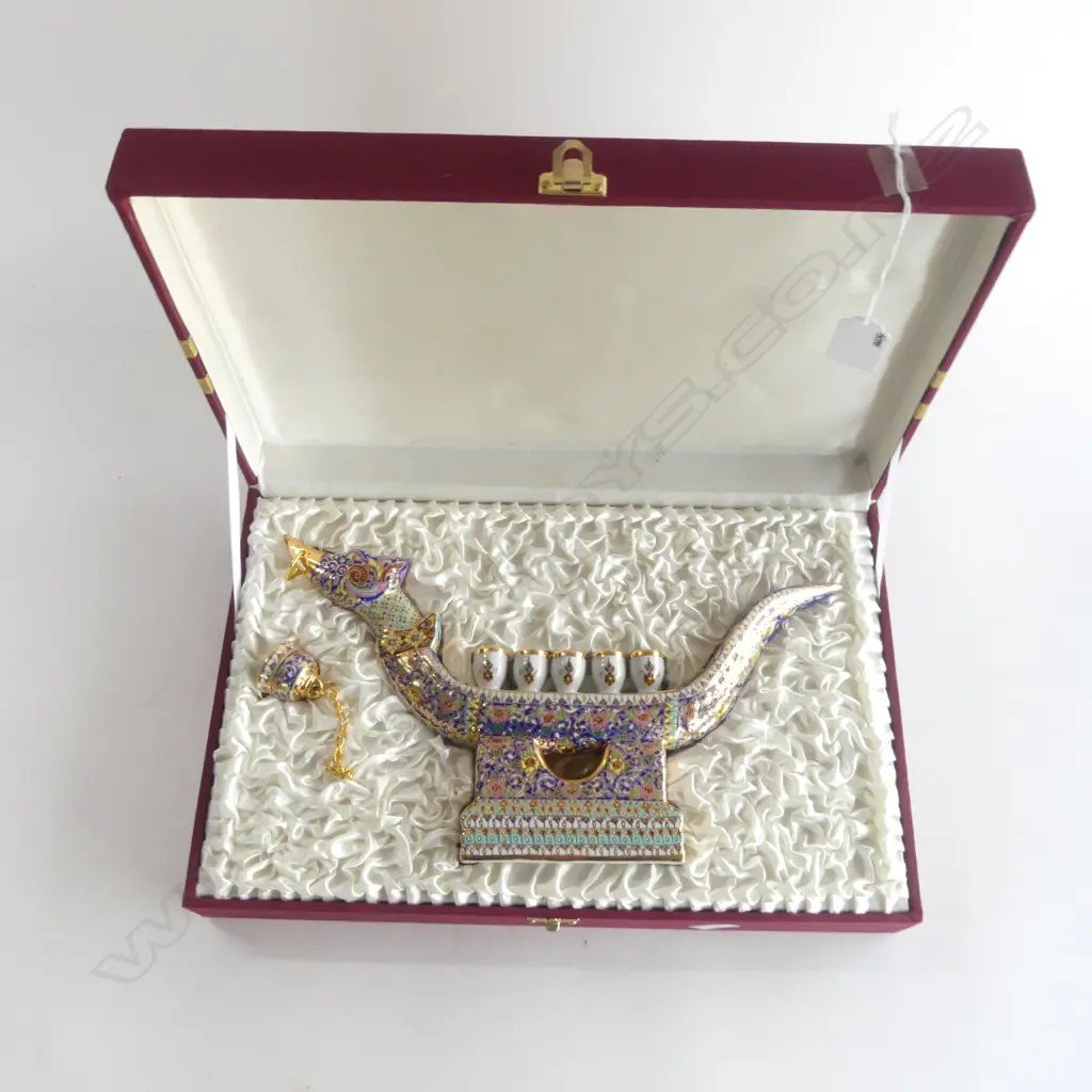 VINTAGE HANDPAINTED PORCELAIN CANDELABRA , BOXED Image 1++