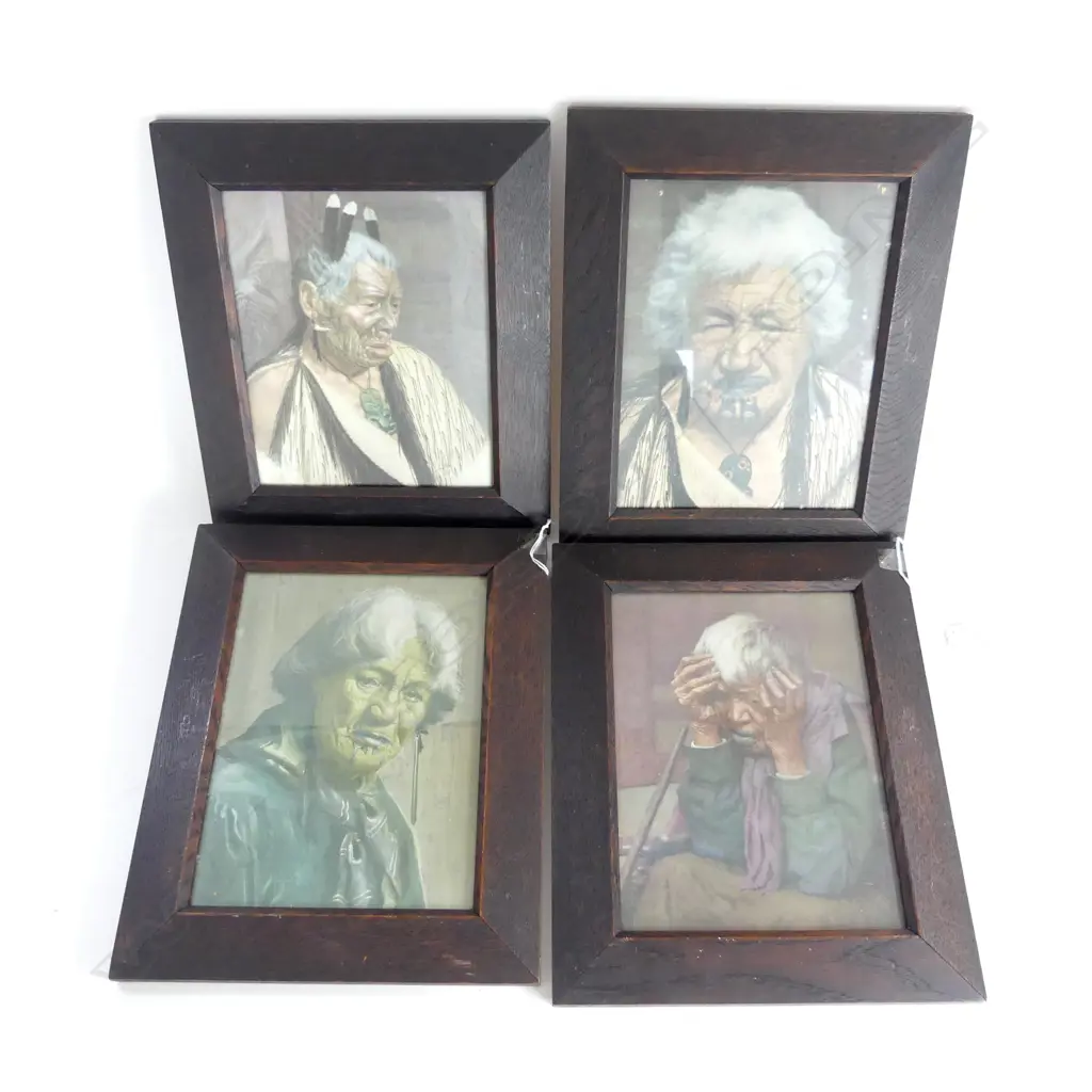 4 GOLDIE PRINTS IN OAK FRAMES 240x180mm Image 1++