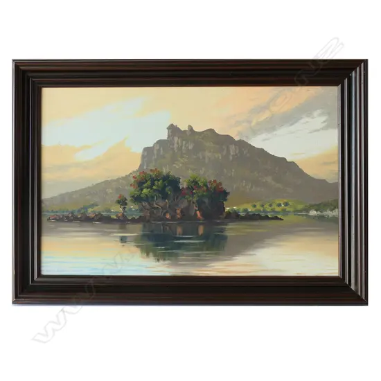 (25339) J R MAYCLAIR 'WHANGAREI HEADS' OIL ON BOARD, H.290 x 440mm