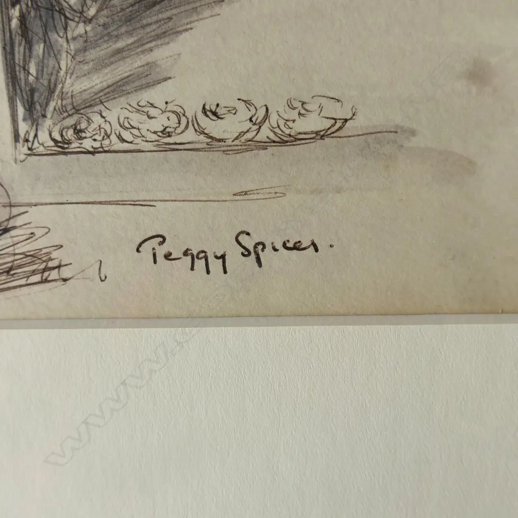 (24888) PEGGY SPICER, COLONIAL HOUSES PEN & W/C, SIGNED, 290 x 360 Image 1++