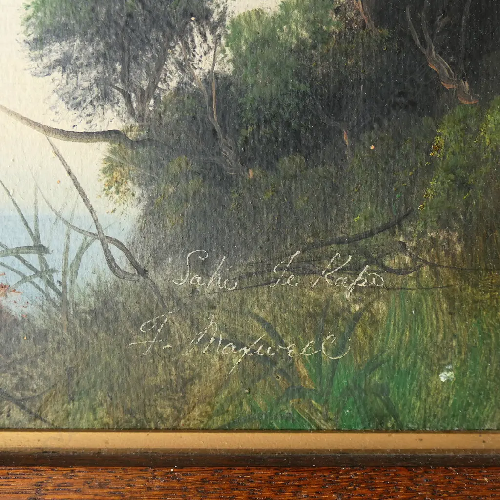 25311) F MAXWELL 'LAKE TE KAPO' OIL ON BOARD, 580 x 240mm Image 1++