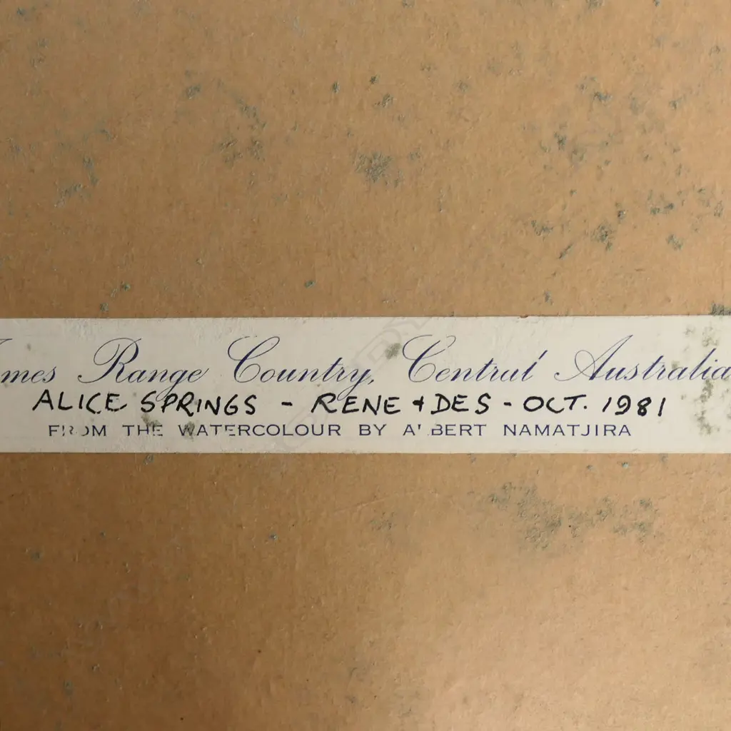 2 LG PRINTS; ALBERT NAMATJIRA LANDSCAPE 350x500mm, MARK DAWSON ABANDONED COTTAGE Image 1++