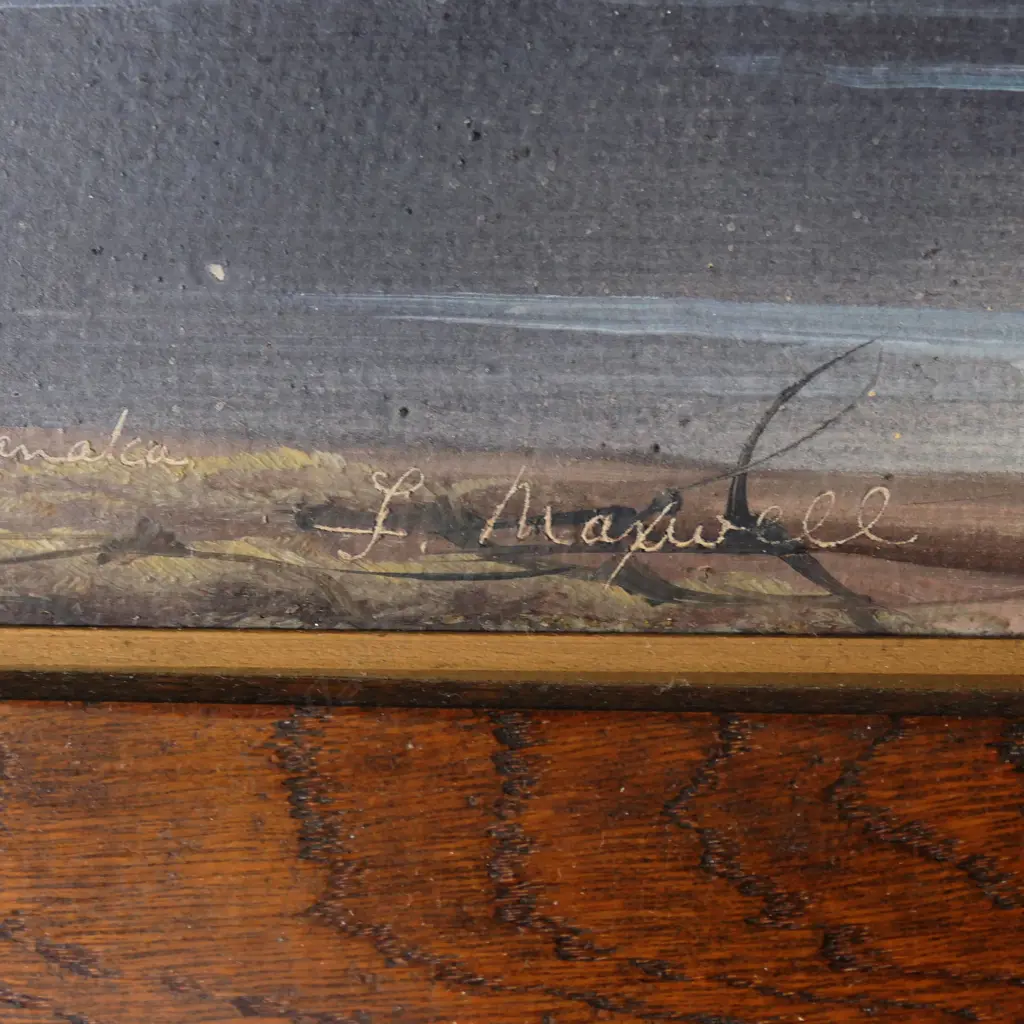 (25311) F MAXWELL 'LAKE WANAKA' OIL ON BOARD, 240 x 600mm Image 1++