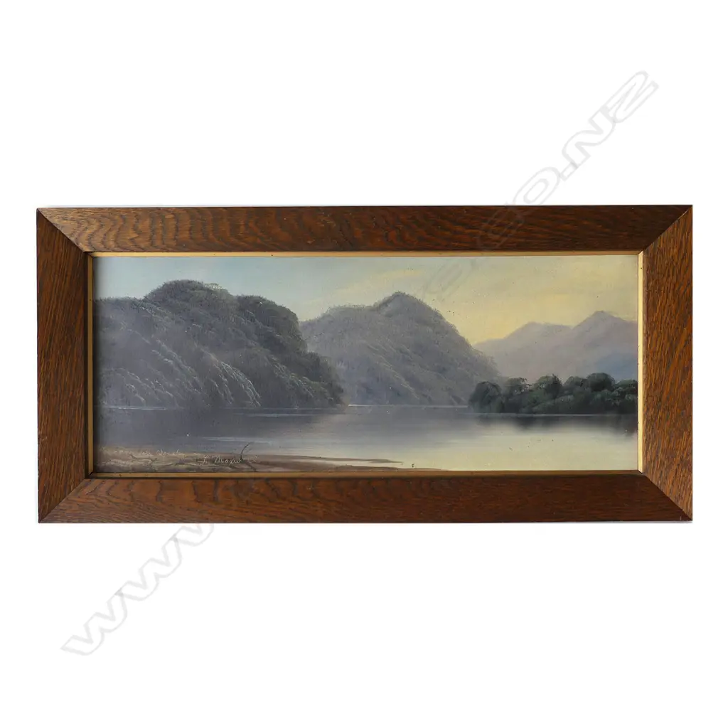 (25311) F MAXWELL 'LAKE WANAKA' OIL ON BOARD, 240 x 600mm Image 1++