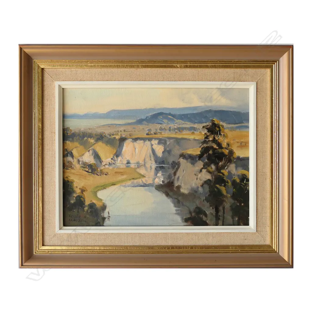 LES CAMPBELL, NORTH ISLAND LANDSCAPE, OIL ON BOARD 215x290mm Image 1++