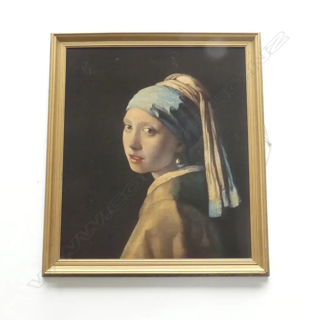 VERMEER PRINT, GIRL WITH A PEARL EARRING, 470x410mm Image 1++