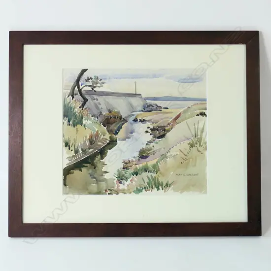 WATERCOLOUR BY MAY GILBERT TASMANIA 320 BY275MM