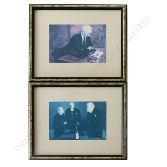 PR FRAMED & SIGNED GARTH TAPPER PHOTO LITHOGRAPHIC PRINTS H.100mm x 150mm
