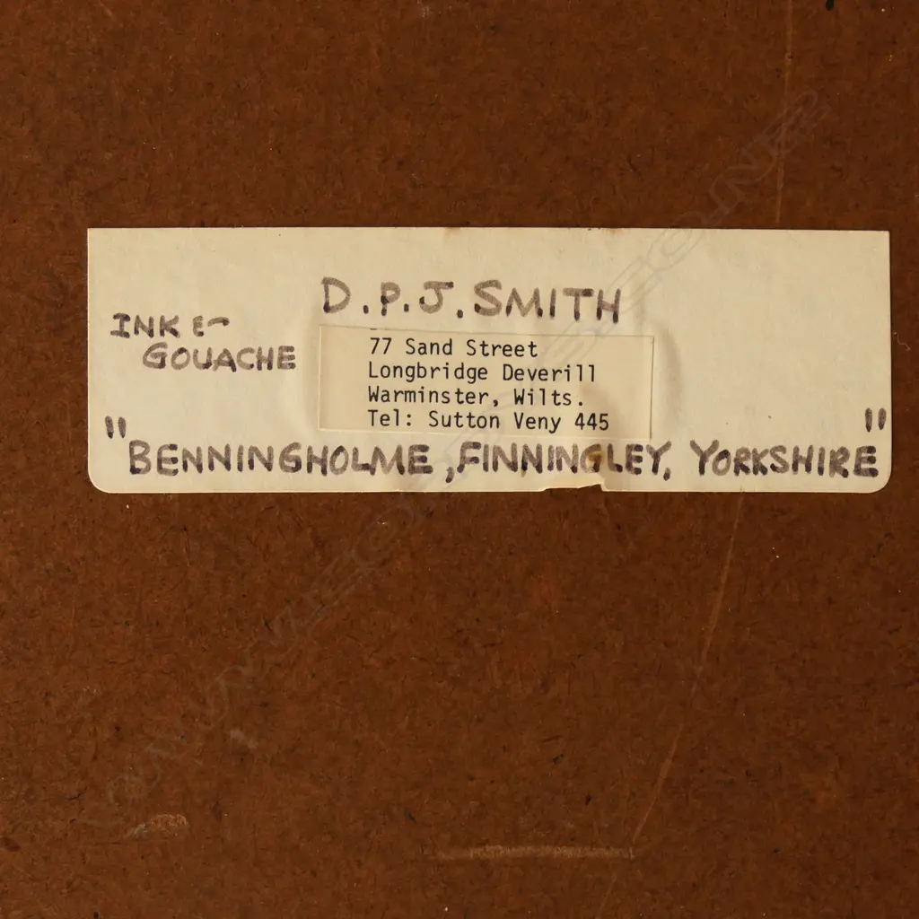 D. P. J. SMITH 'BENNINGHOLME, FINNINGLEY, YORKSHIRE' INK & GOUACHE 380x520mm Image 1++