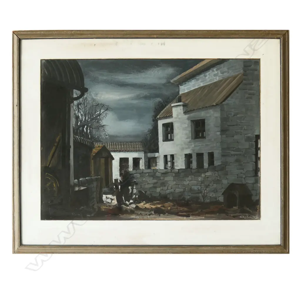 D. P. J. SMITH 'BENNINGHOLME, FINNINGLEY, YORKSHIRE' INK & GOUACHE 380x520mm Image 1++