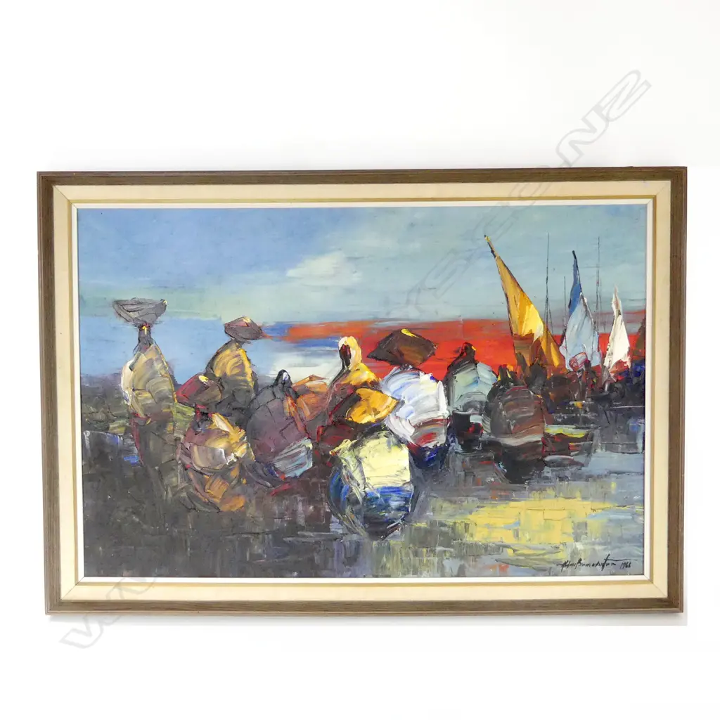 LG SIGNED OIL ON CANVAS, 580x880mm Image 1++