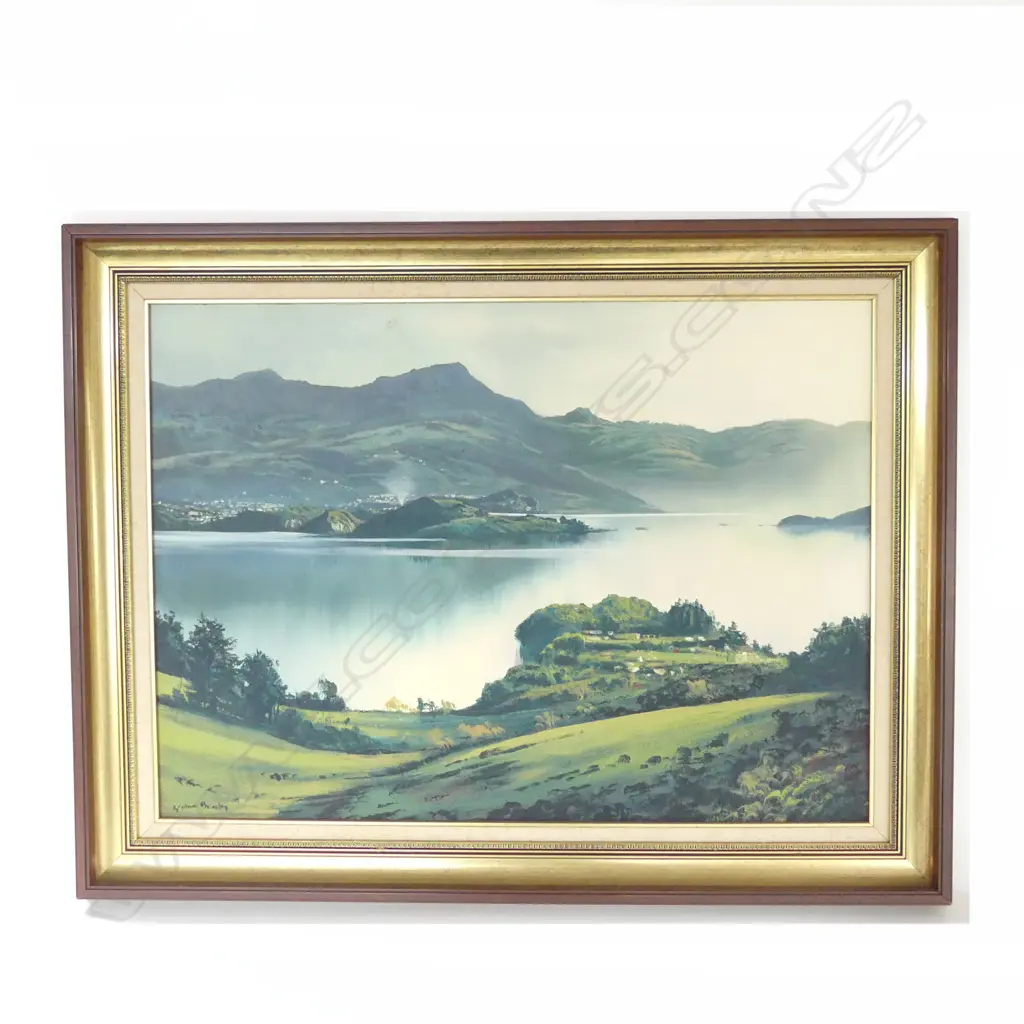 GRAHAM BRINSLEY, OTAGO HARBOUR, OIL ON BOARD 545x750mm Image 1++