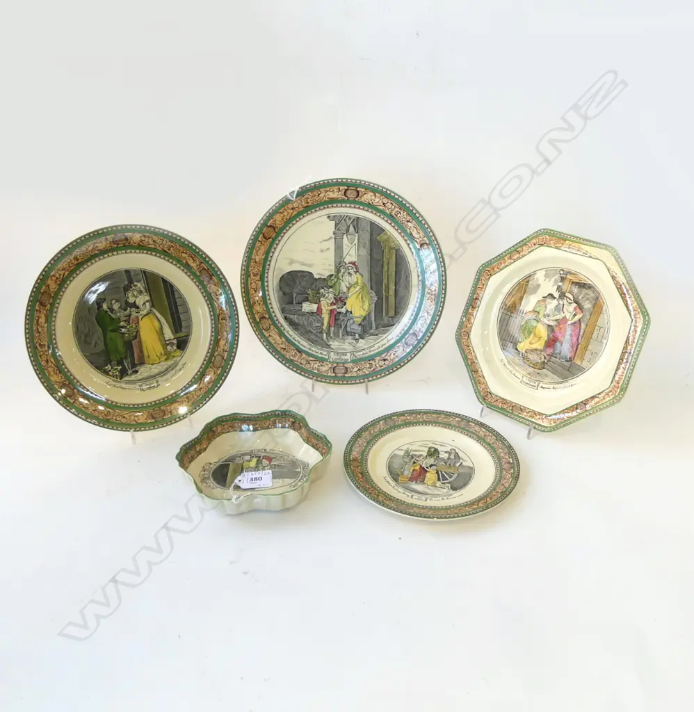 4 ADAMS CHINA PLATES VARIOUS SIZES  & DISH DIA160MM  CRIES OF LONDON PAT Image 1++