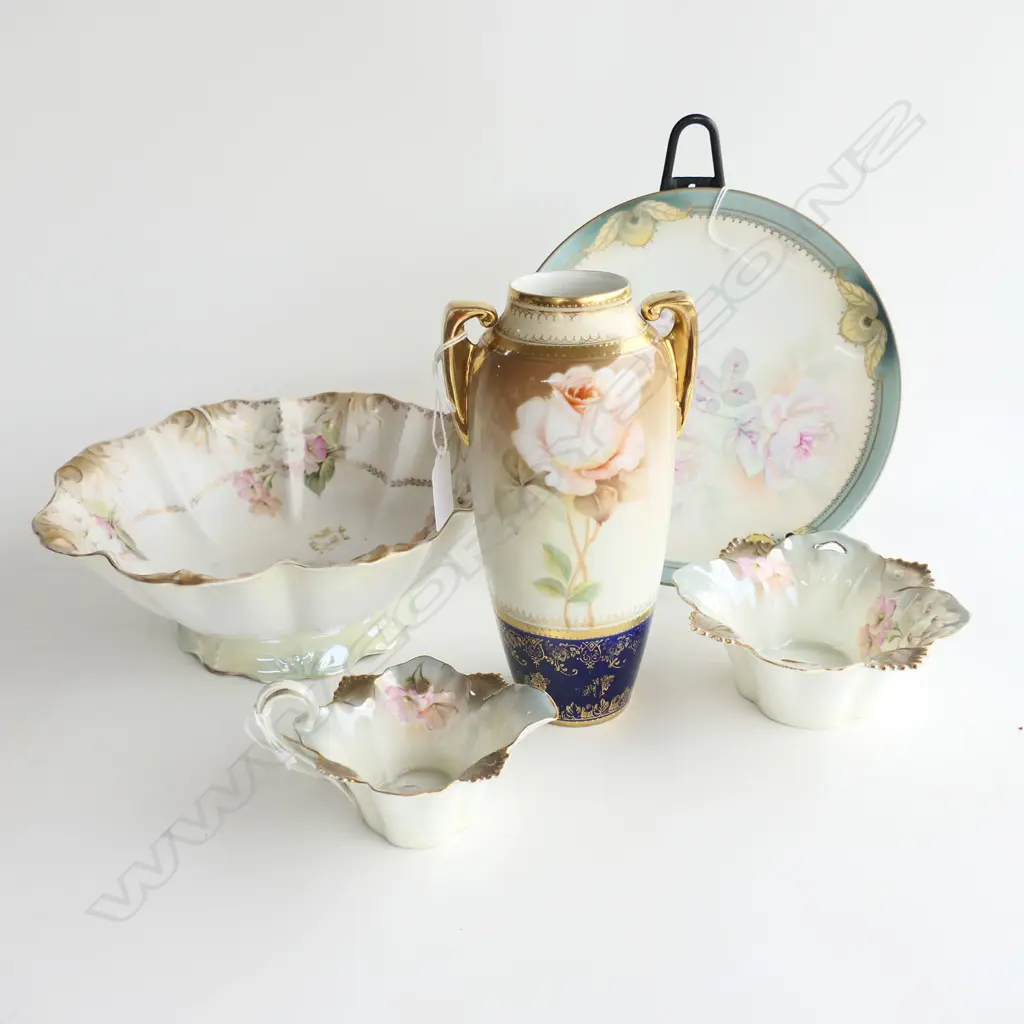 POLAND CHINA BOWL DIA250MM CREAM /SUGARDIA130 PLATE  DIA 230MM & VASE H200MM 5PCS Image 1++