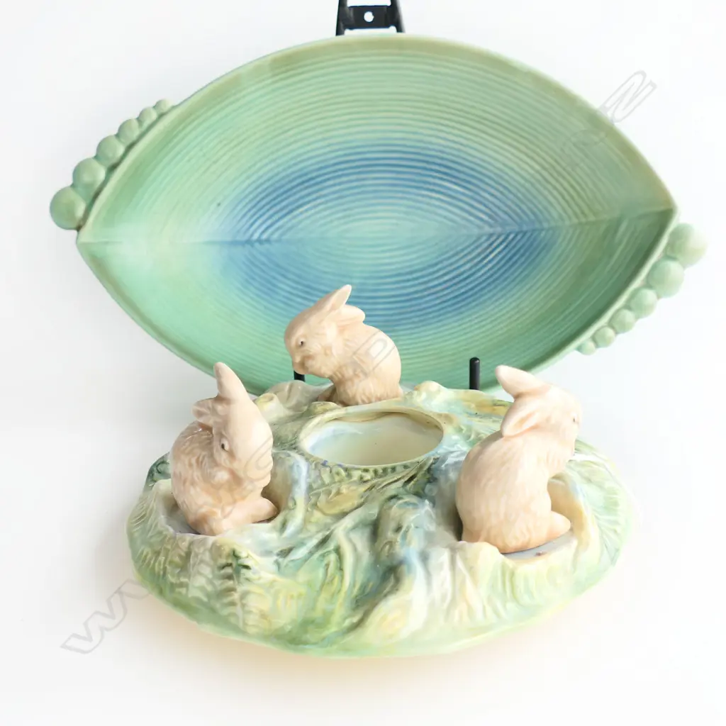 SYLVAC BUNNY VASE DIA 220MM  & SHORTER DISH  L350MM Image 1++