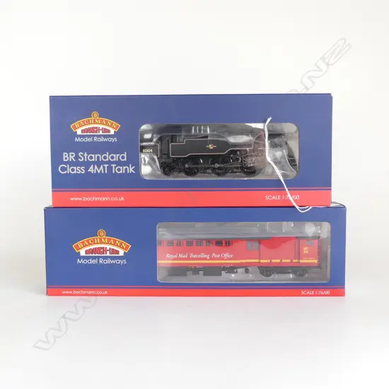 BACCHMANN 4MT TRAIN + ROYAL MAIL TRAVELLING POST OFFICE CARRIAGE