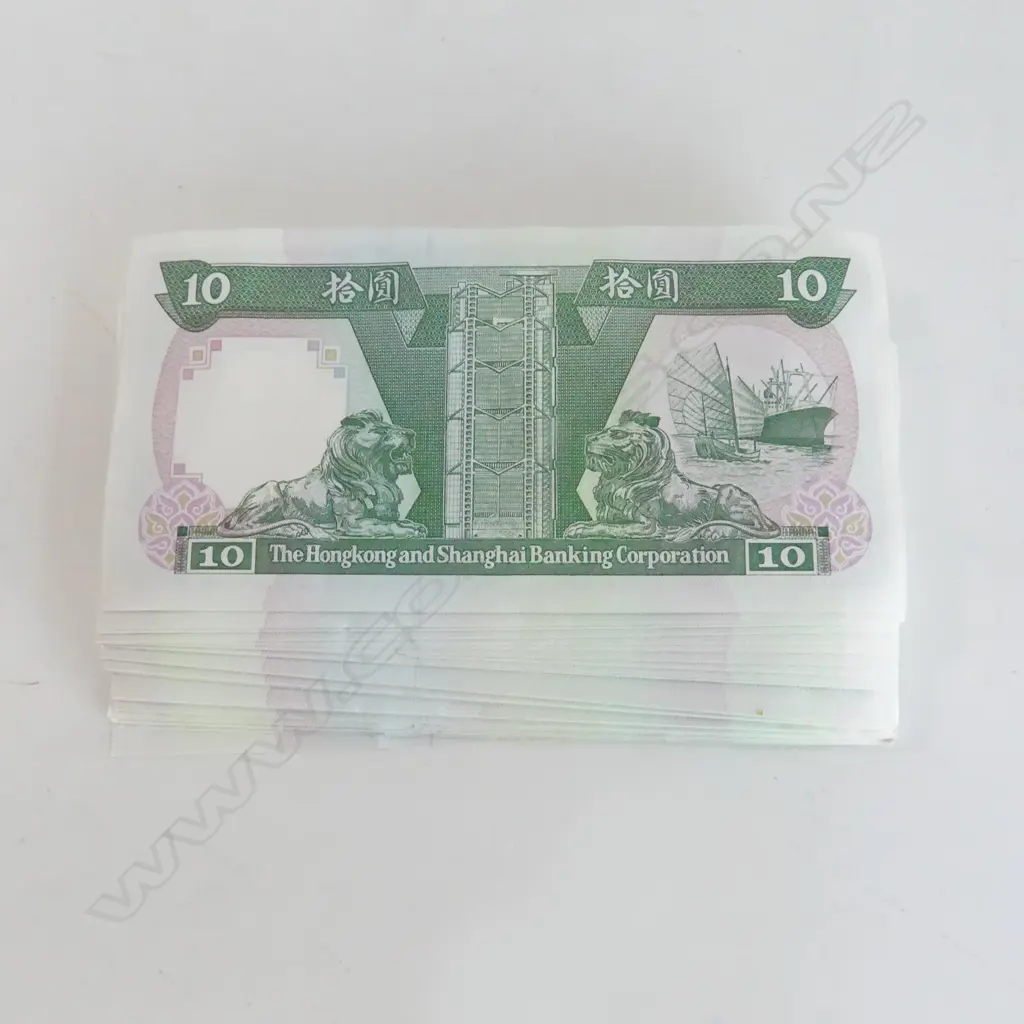 117 C1990 HONG KONG $10 UNC BANKNOTES Image 1++
