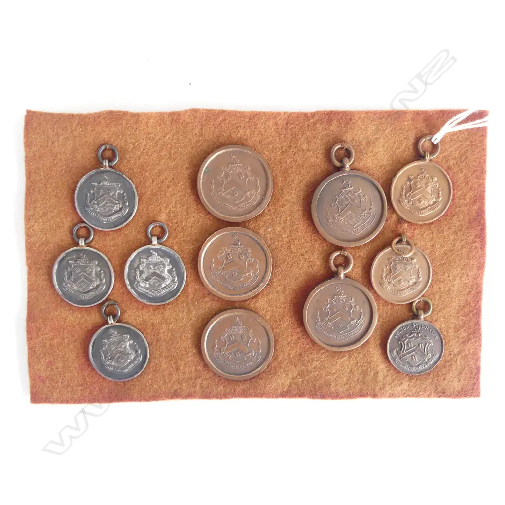 12 NELSON COLLEGE MEDALS 1927-1929 (4 STG) Image 1++
