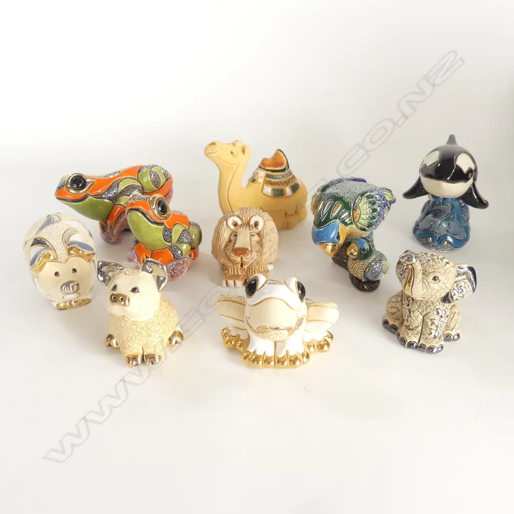 8 DE ROSA BOXED HAND CRAFTED ANIMALS & 2 UNBOXED H120MM  Image 1++