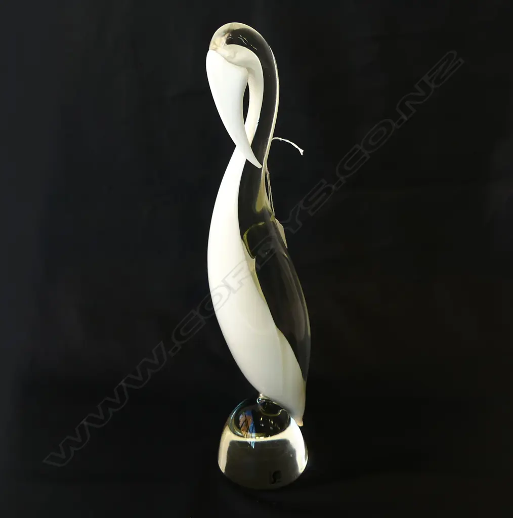 MURANO SEGUSO ART GLASS BIRD H.475mm Image 1++