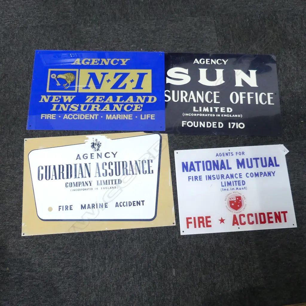 4 INSURANCE COMPANY SIGNS 305x460mm Image 1++