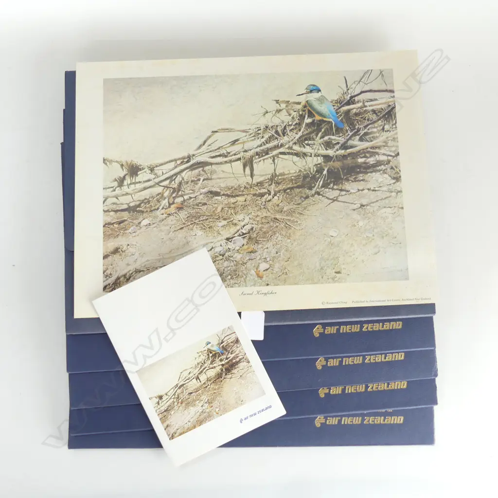 5 FOLIOS RAYMOND CHING REPRODUCTION BIRD PRINTS as presented to ANZ First Class travellers  Image 1++
