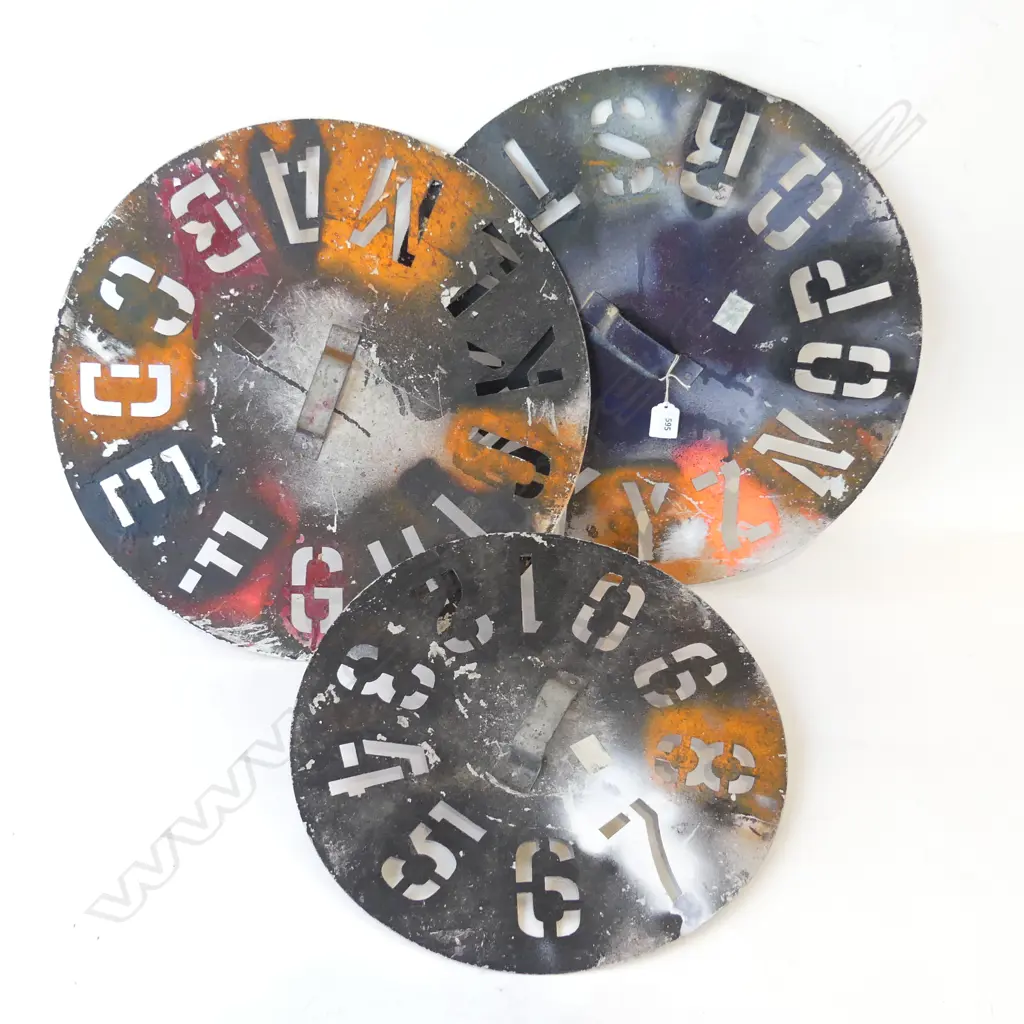 3 METAL STENCIL WHEELS 455mm dia Image 1++