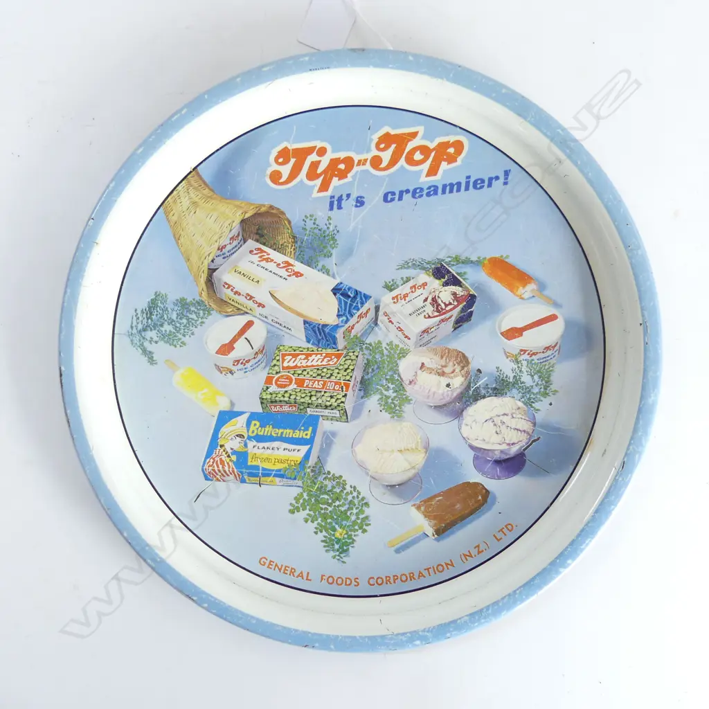 VINTAGE TIP TOP ICECREAM TRAY 300mm dia Image 1++