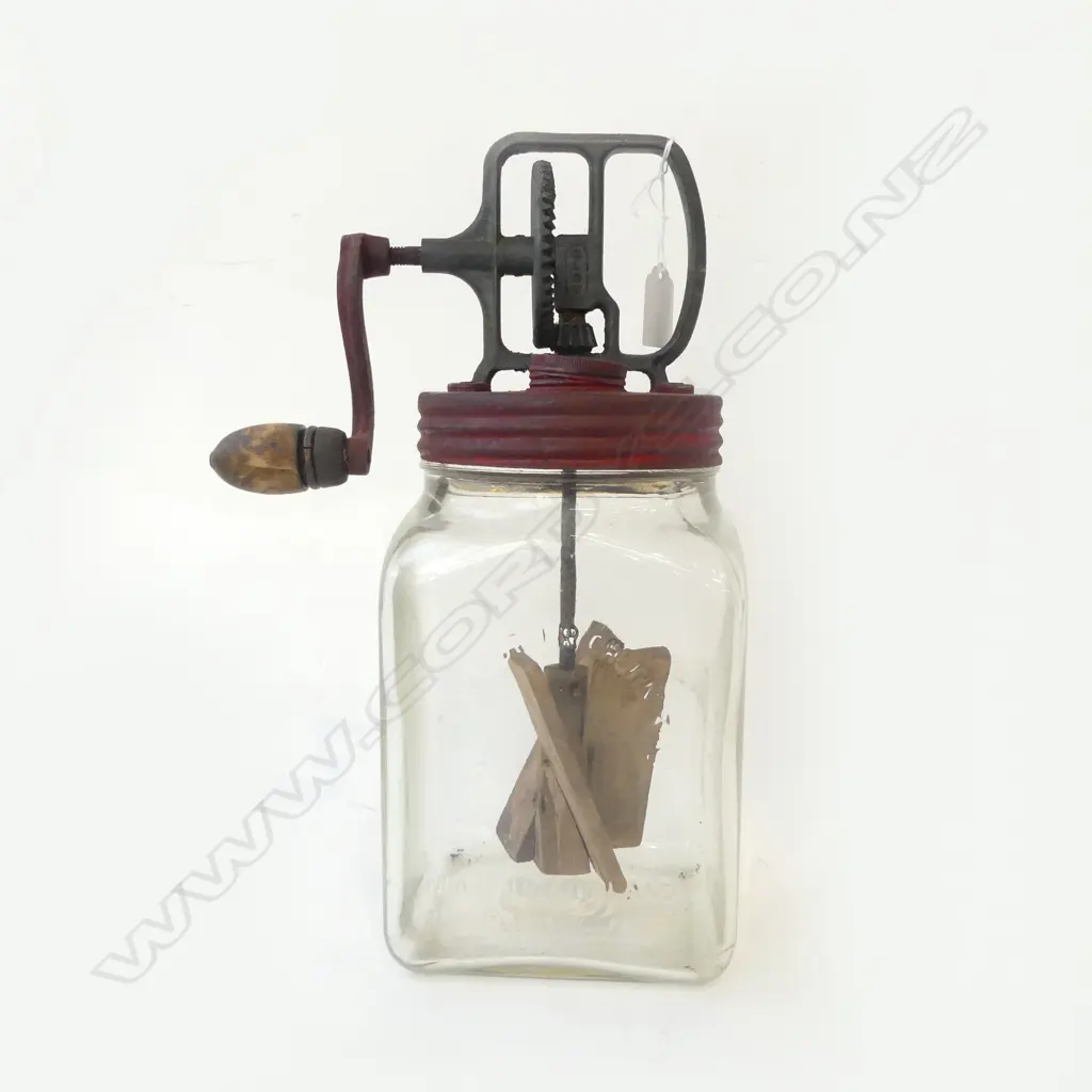 VINTAGE GLASS BUTTER CHURN H.345mm Image 1++