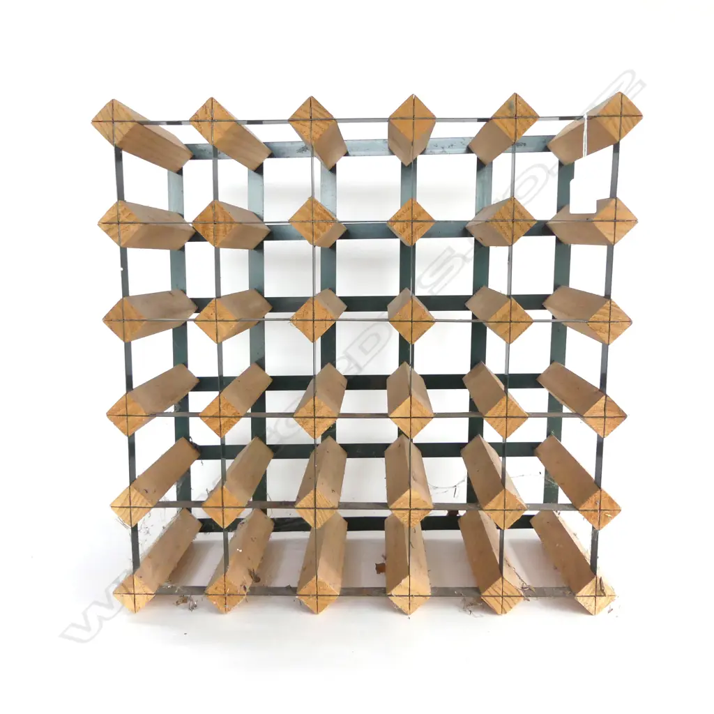 INDUSTRIAL STYLE 5x5 WINE RACK 500x500mm Image 1++