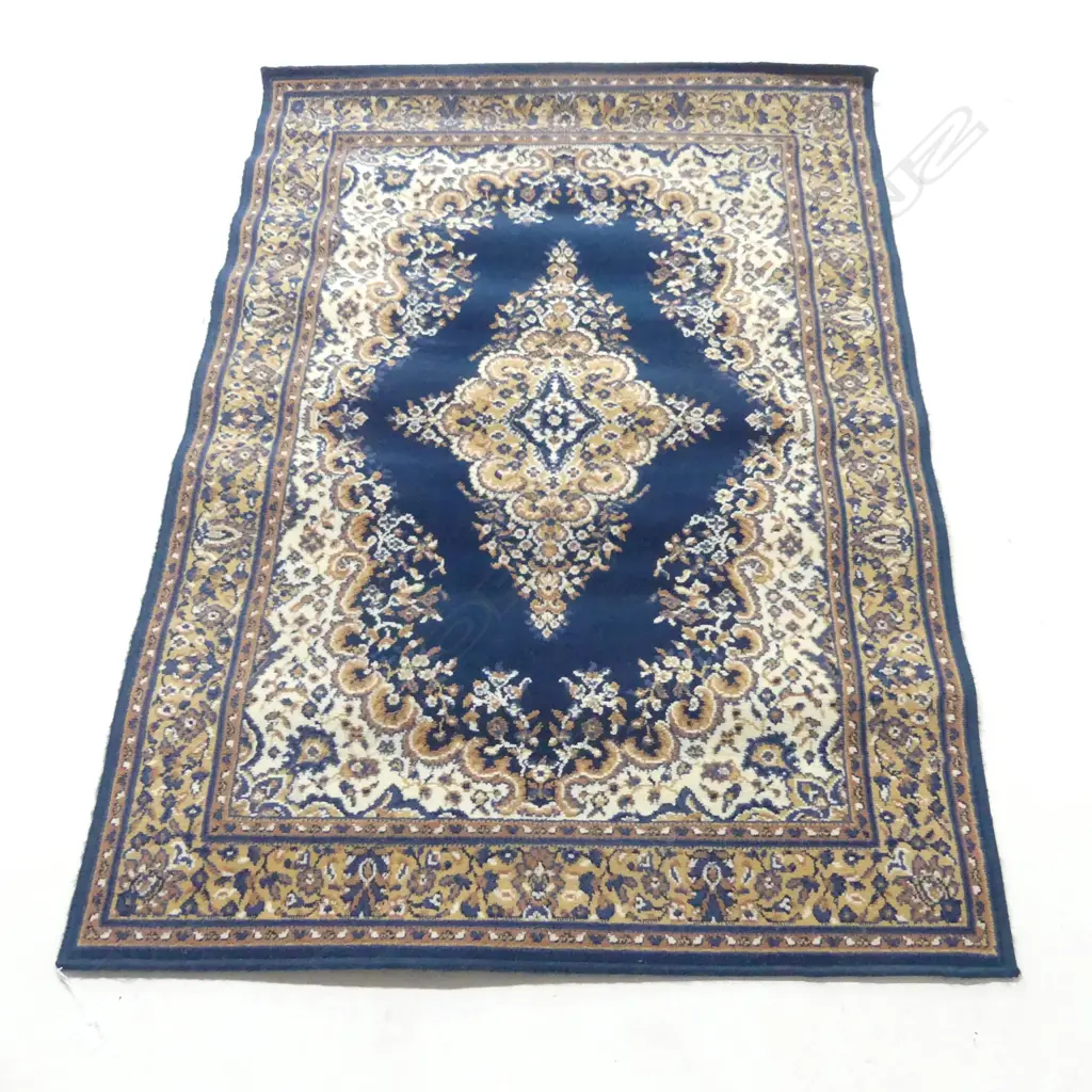 BLUE MACHINED RUG 1700x1200mm Image 1++