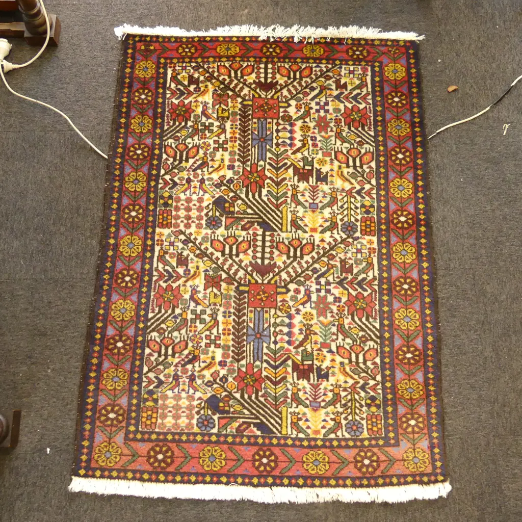 HANDKNOTTED TRIBAL RUG 1040 x 1430mm Image 1++