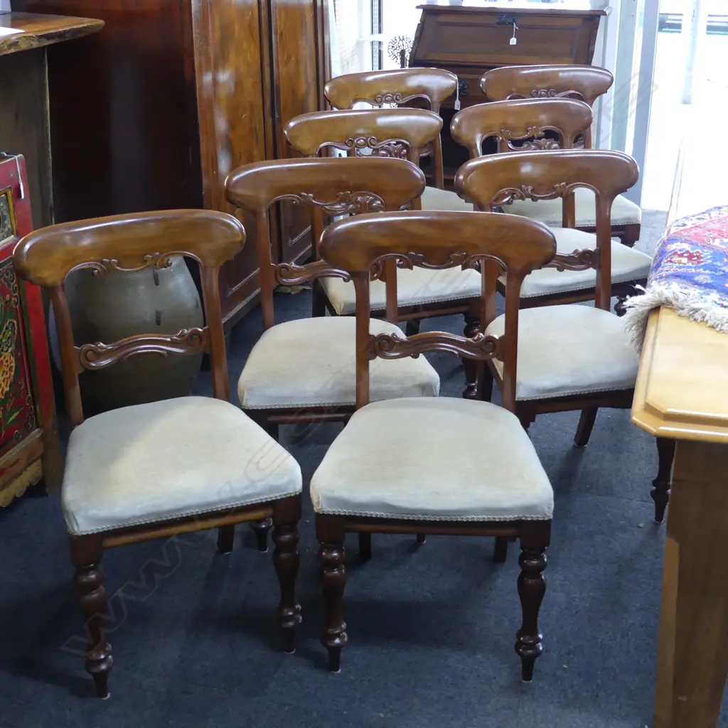 10 VICTORIAN BLADE BACK DINING CHAIRS Image 1++