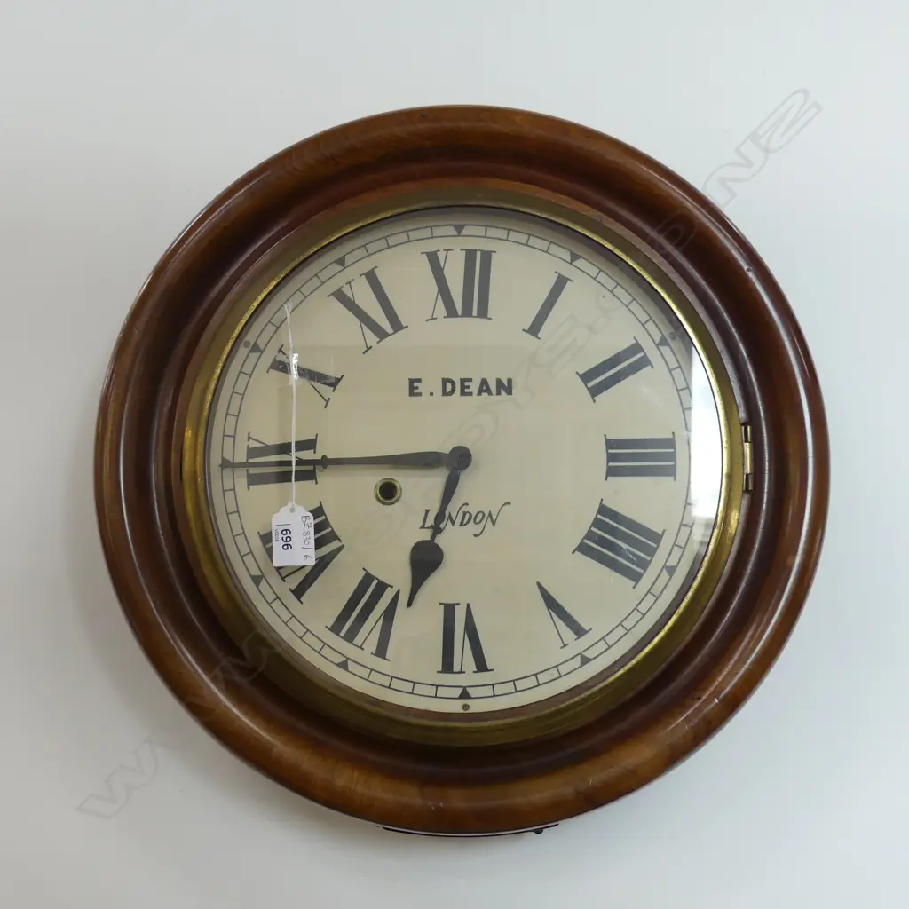 ANTIQUE STYLE WALL CLOCK 'E. DEAN LONDON' 440mm Image 1++