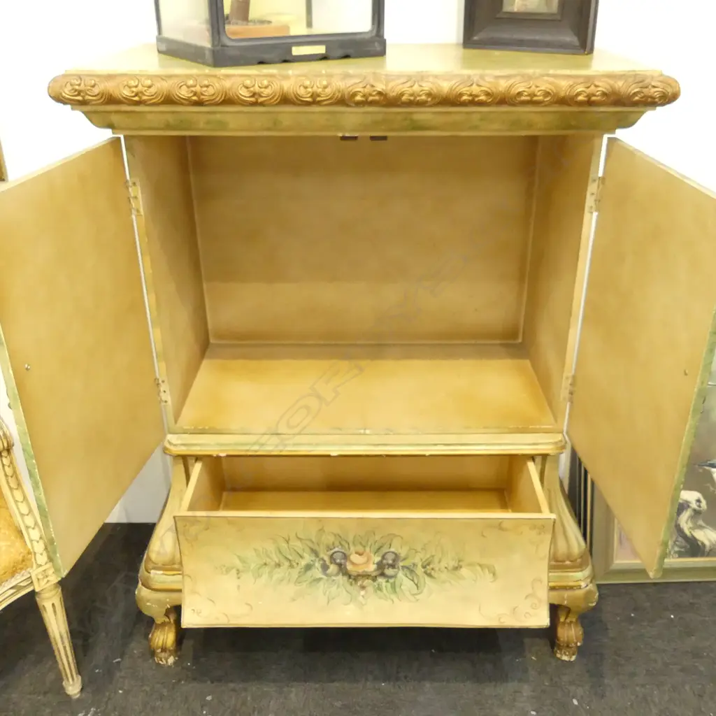 2 PART PAINTED CABINET Image 1++