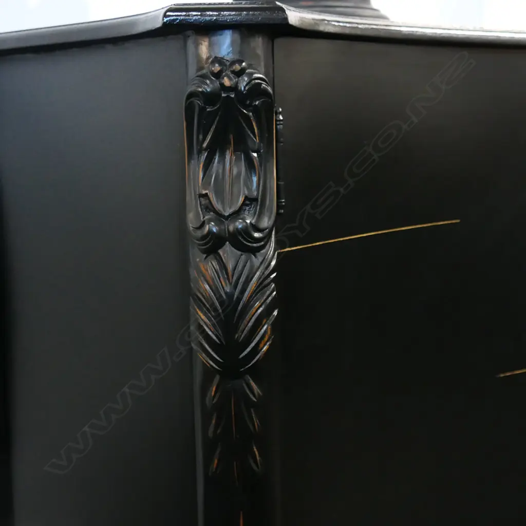 FRENCH STYLE BLACK PAINTED BUFFET SIDEBOARD 1600x500x850mm Image 1++