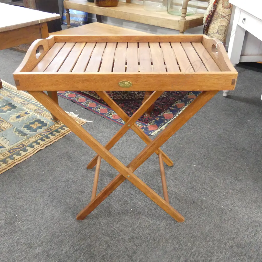 FOLDING BUTLERS TRAY TABLE BY INDOORS OUT 675x440x775mm Image 1++