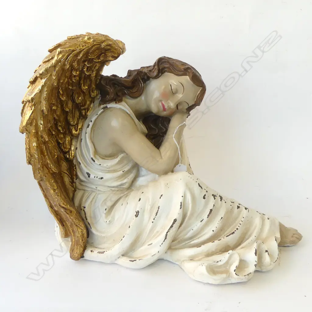 PAINTED PLASTER ANGEL BY VILLA MAISON H.380mm Image 1++