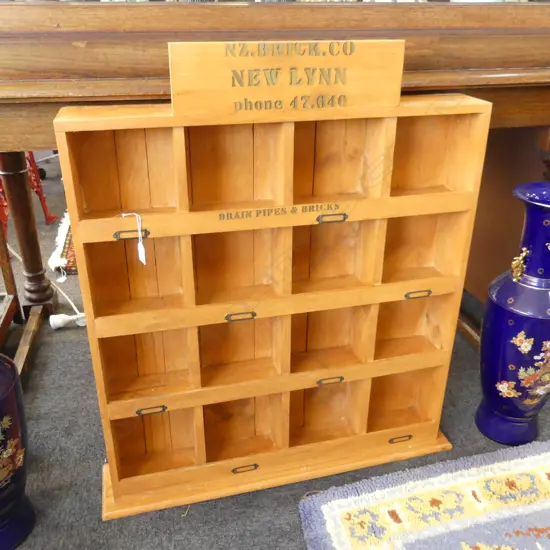 WOODEN PIGEON HOLES W.730mm H.895mm