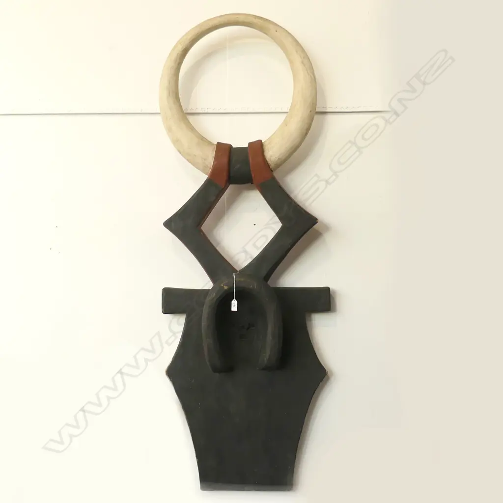 VERY LG CARVED WOODEN TRIBAL MASK H.1580mm Image 1++