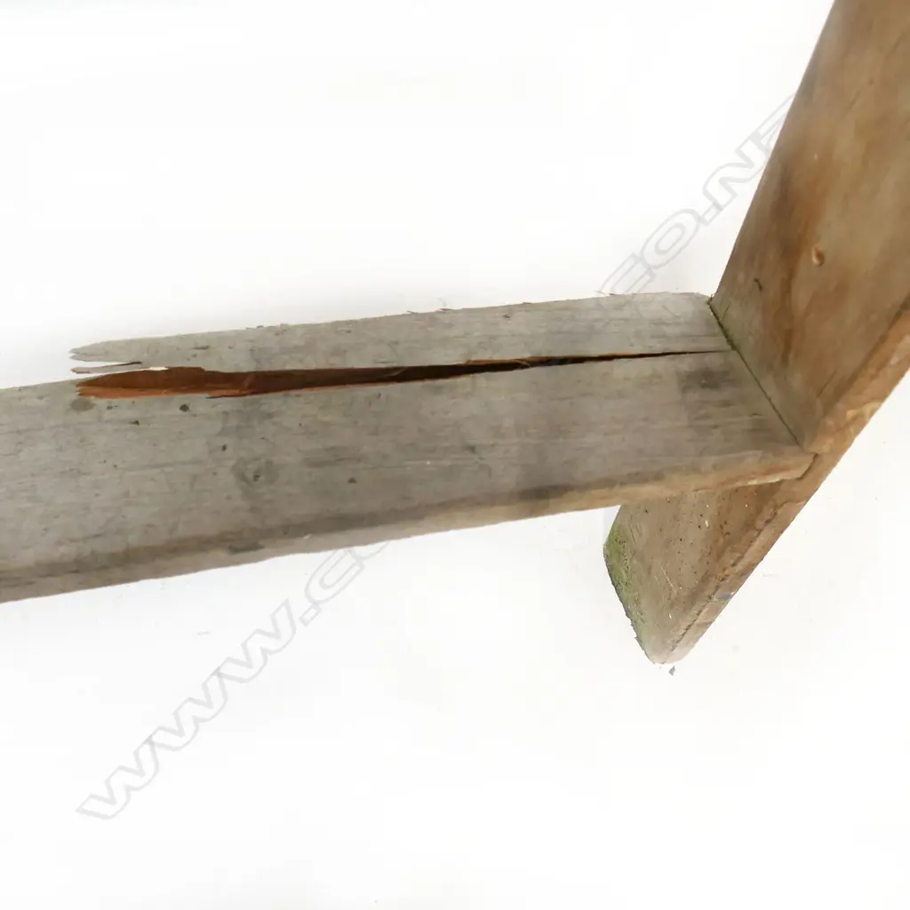 VINTAGE WOODEN LADDER 7 STEP, H. 2000mm, SOME FAULTS TO FIRST STEP Image 1++
