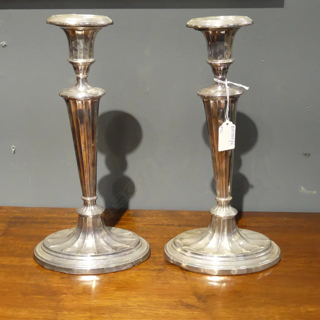 PR SILVER PLATE CANDLESTICKS H.305mm Image 1++