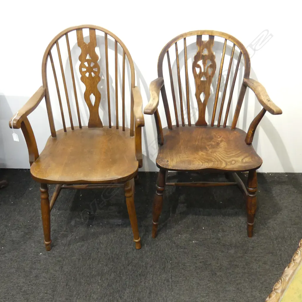 2 SPOKE BACK CHAIRS Image 1++