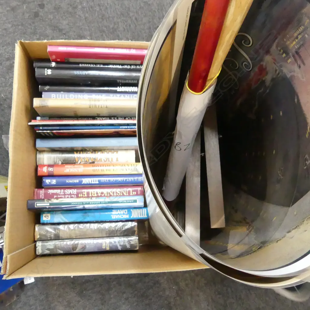 TITANIC BOOKS, POSTERS, 2 WALKING STICKS Image 1++